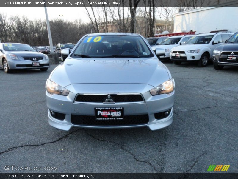 Apex Silver Metallic / Black 2010 Mitsubishi Lancer Sportback GTS