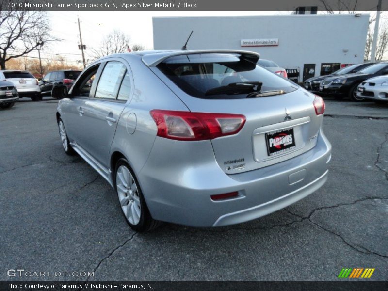 Apex Silver Metallic / Black 2010 Mitsubishi Lancer Sportback GTS