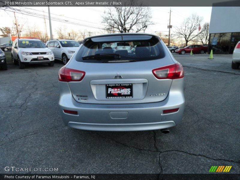 Apex Silver Metallic / Black 2010 Mitsubishi Lancer Sportback GTS