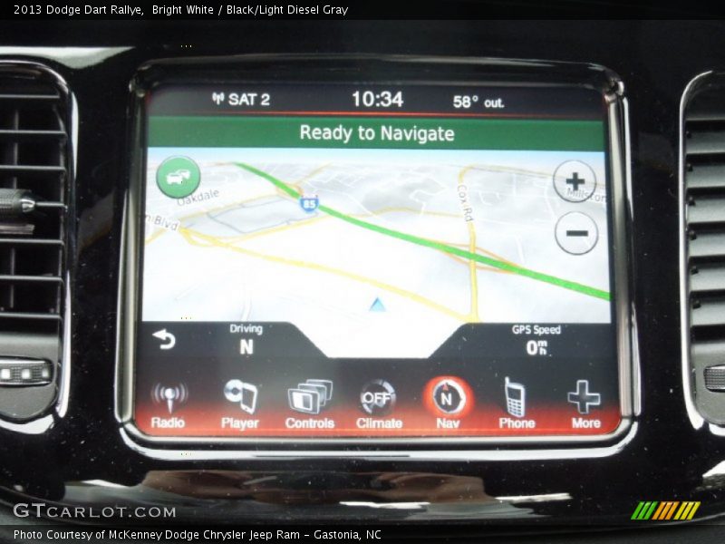 Bright White / Black/Light Diesel Gray 2013 Dodge Dart Rallye