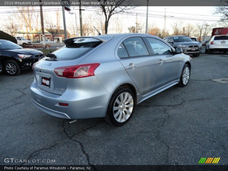 Apex Silver Metallic / Black 2010 Mitsubishi Lancer Sportback GTS