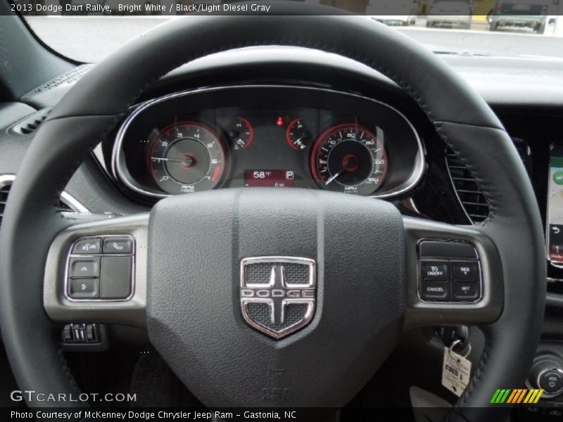 Bright White / Black/Light Diesel Gray 2013 Dodge Dart Rallye