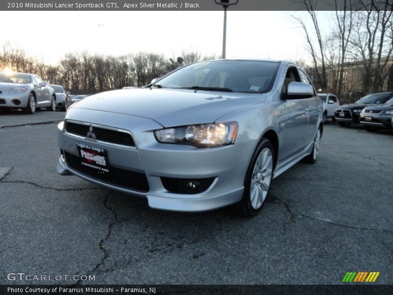 Apex Silver Metallic / Black 2010 Mitsubishi Lancer Sportback GTS