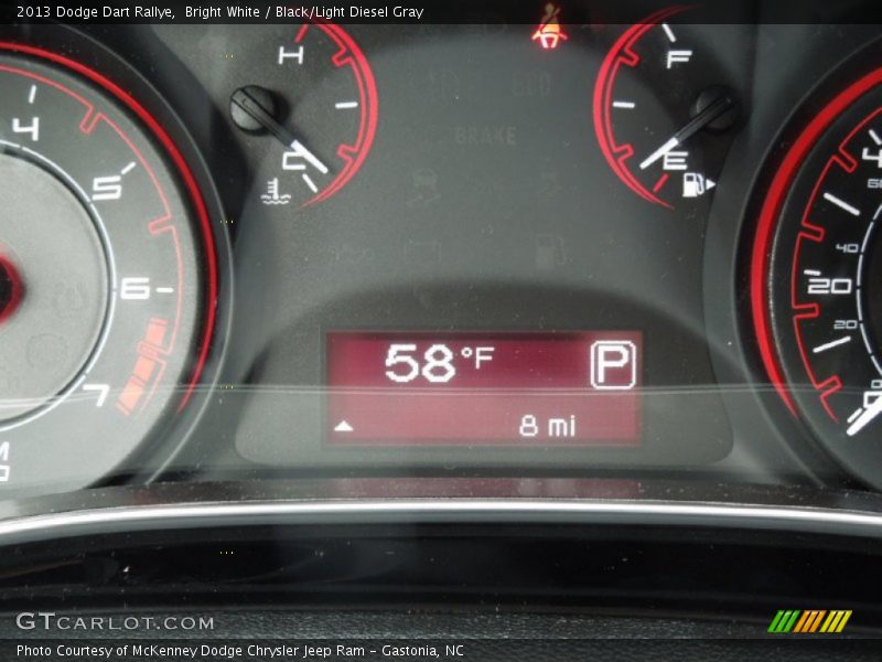 Bright White / Black/Light Diesel Gray 2013 Dodge Dart Rallye