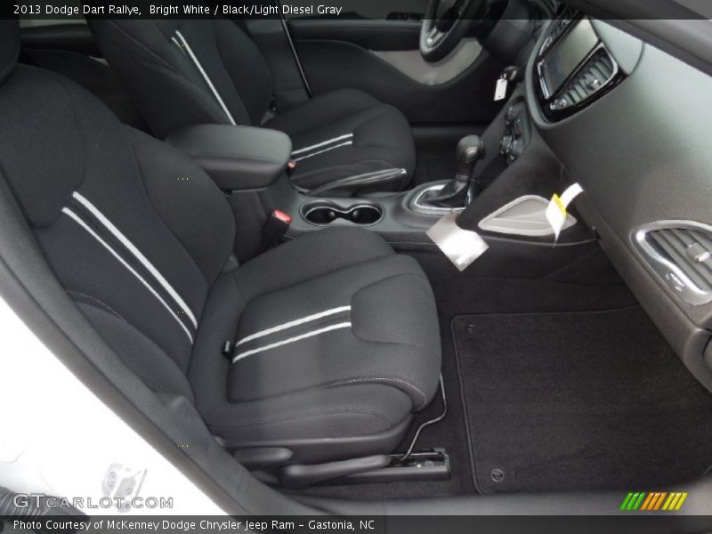 Bright White / Black/Light Diesel Gray 2013 Dodge Dart Rallye