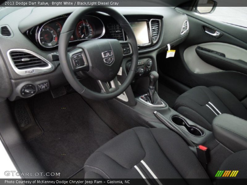 Bright White / Black/Light Diesel Gray 2013 Dodge Dart Rallye