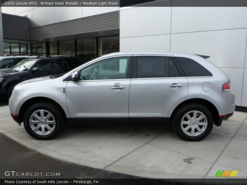 Brilliant Silver Metallic / Medium Light Stone 2009 Lincoln MKX