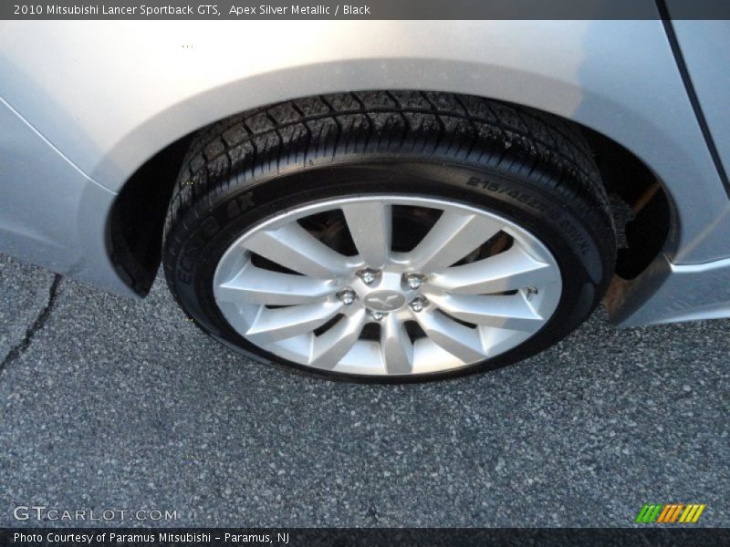 Apex Silver Metallic / Black 2010 Mitsubishi Lancer Sportback GTS
