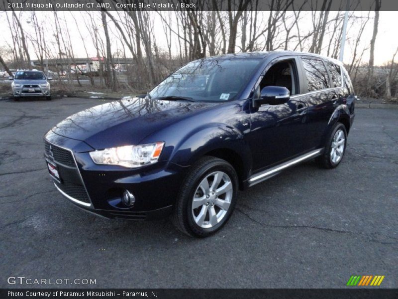 Cosmic Blue Metallic / Black 2011 Mitsubishi Outlander GT AWD