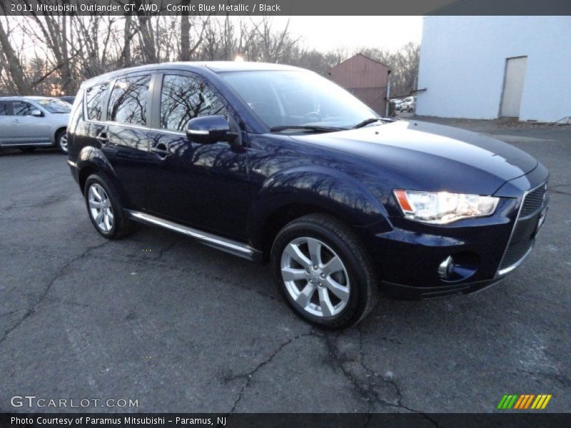 Cosmic Blue Metallic / Black 2011 Mitsubishi Outlander GT AWD