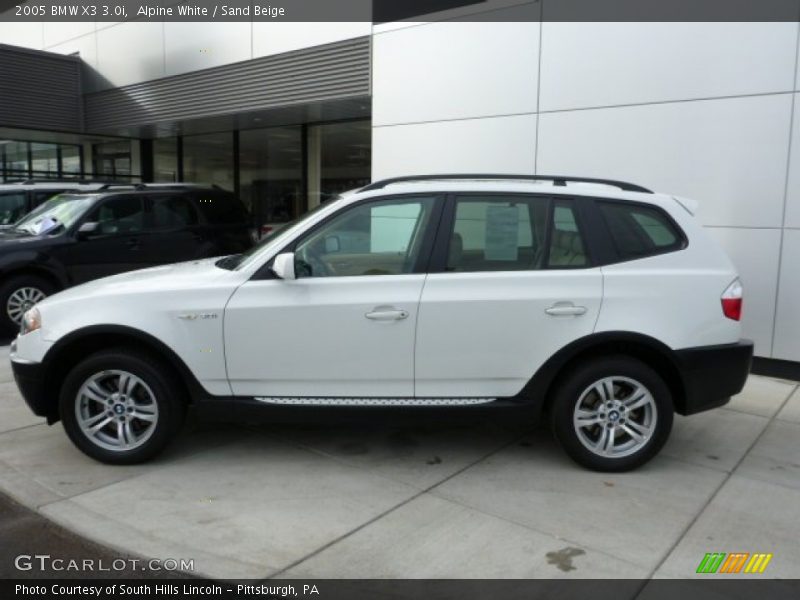 Alpine White / Sand Beige 2005 BMW X3 3.0i