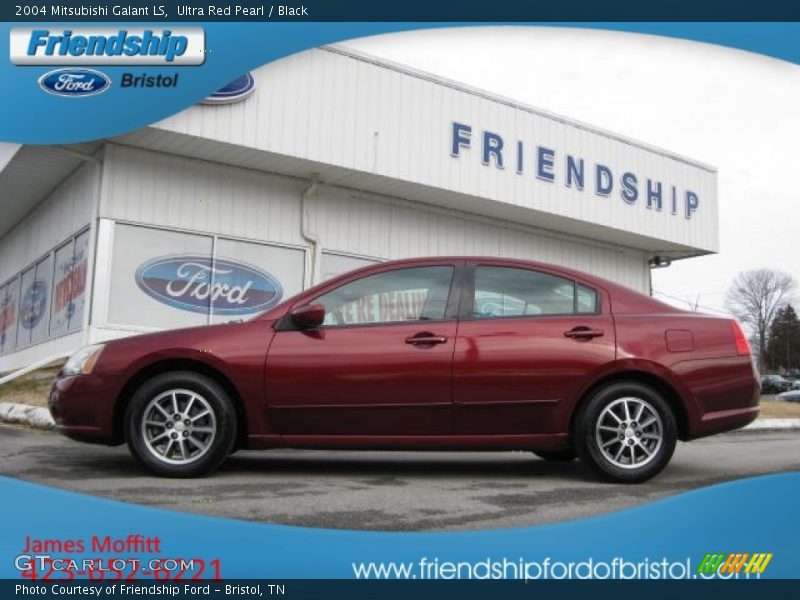 Ultra Red Pearl / Black 2004 Mitsubishi Galant LS