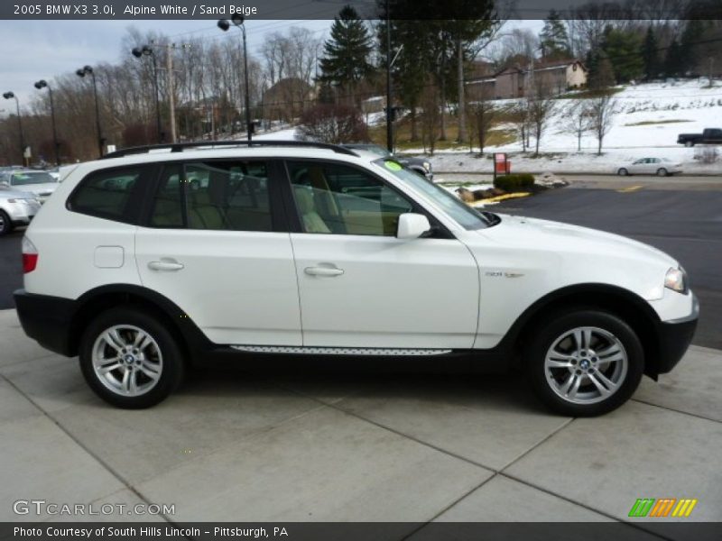 Alpine White / Sand Beige 2005 BMW X3 3.0i