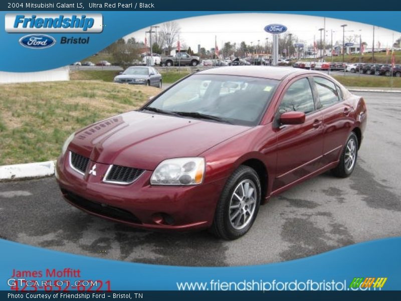 Ultra Red Pearl / Black 2004 Mitsubishi Galant LS