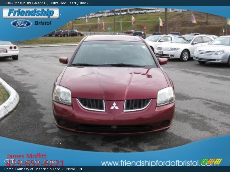 Ultra Red Pearl / Black 2004 Mitsubishi Galant LS