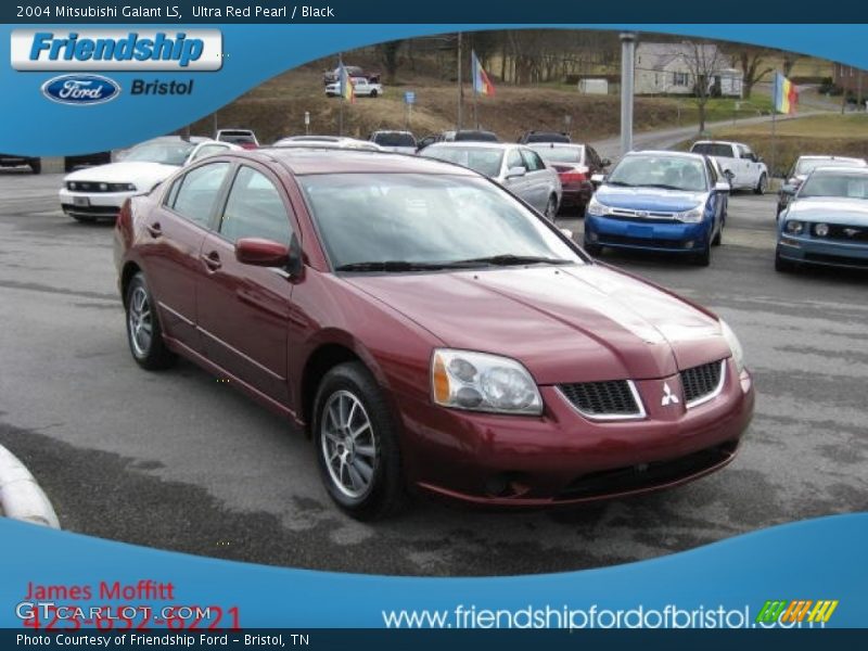 Ultra Red Pearl / Black 2004 Mitsubishi Galant LS