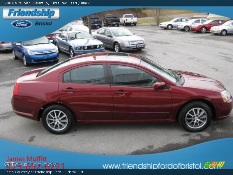 Ultra Red Pearl / Black 2004 Mitsubishi Galant LS