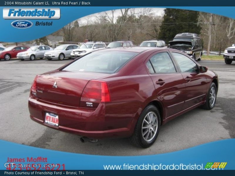 Ultra Red Pearl / Black 2004 Mitsubishi Galant LS