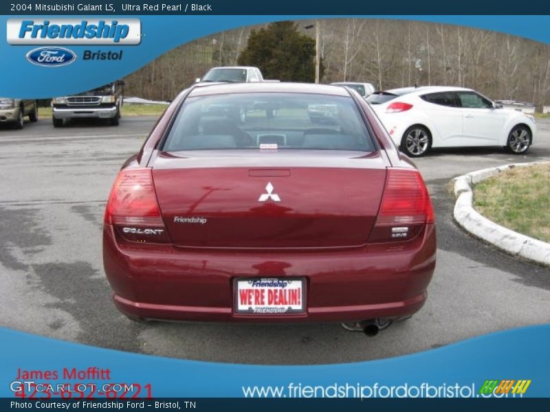 Ultra Red Pearl / Black 2004 Mitsubishi Galant LS