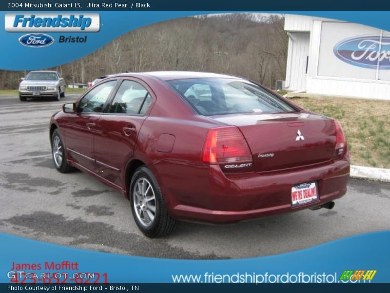 Ultra Red Pearl / Black 2004 Mitsubishi Galant LS