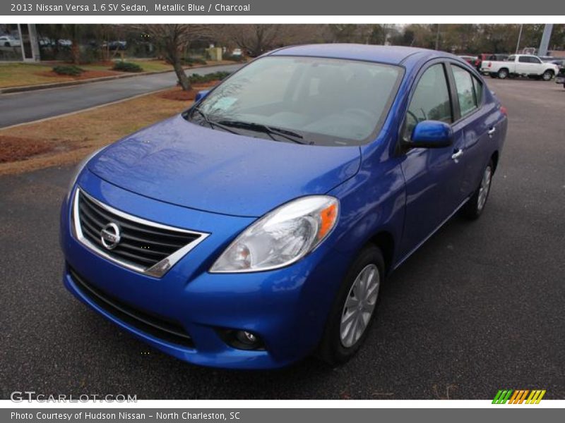 Metallic Blue / Charcoal 2013 Nissan Versa 1.6 SV Sedan