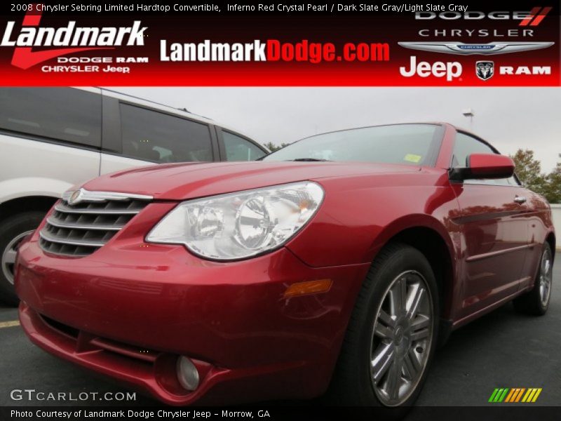 Inferno Red Crystal Pearl / Dark Slate Gray/Light Slate Gray 2008 Chrysler Sebring Limited Hardtop Convertible