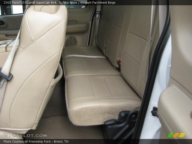 Oxford White / Medium Parchment Beige 2003 Ford F150 Lariat SuperCab 4x4