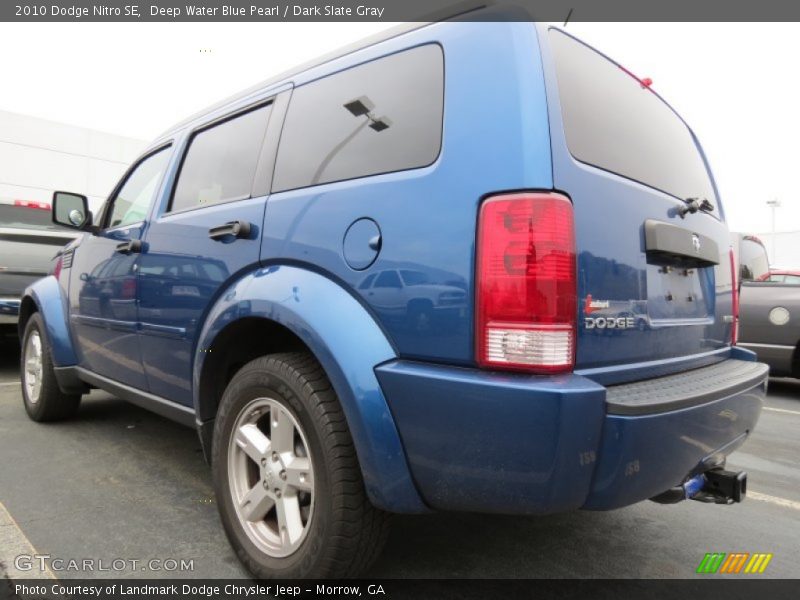 Deep Water Blue Pearl / Dark Slate Gray 2010 Dodge Nitro SE