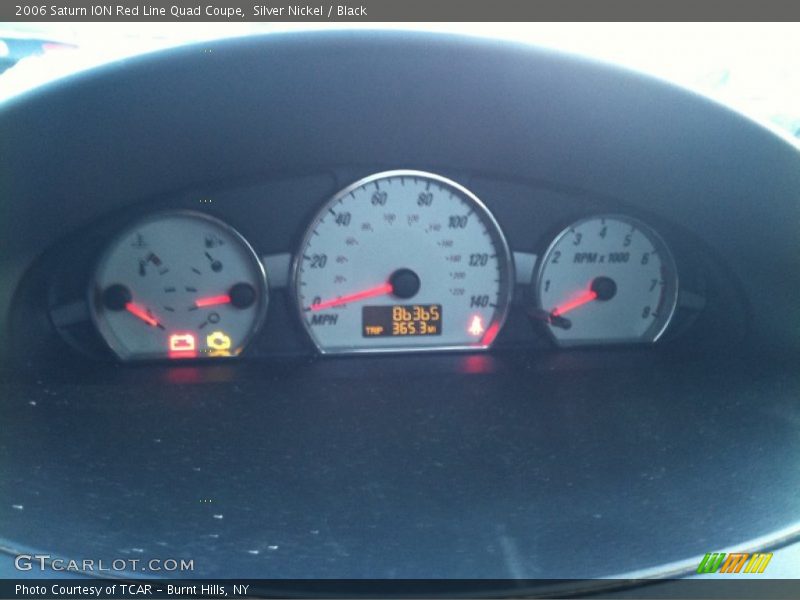 Silver Nickel / Black 2006 Saturn ION Red Line Quad Coupe