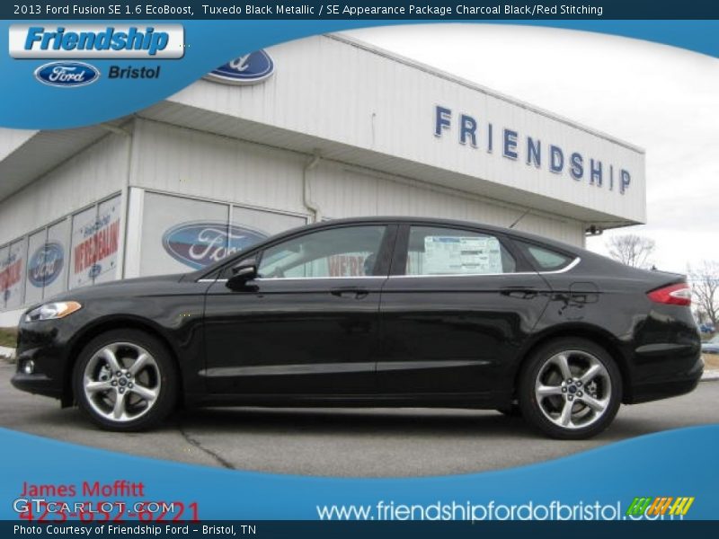 Tuxedo Black Metallic / SE Appearance Package Charcoal Black/Red Stitching 2013 Ford Fusion SE 1.6 EcoBoost