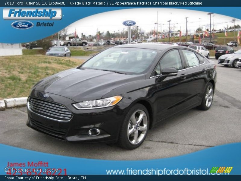 Tuxedo Black Metallic / SE Appearance Package Charcoal Black/Red Stitching 2013 Ford Fusion SE 1.6 EcoBoost