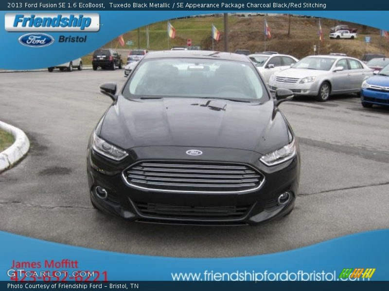 Tuxedo Black Metallic / SE Appearance Package Charcoal Black/Red Stitching 2013 Ford Fusion SE 1.6 EcoBoost