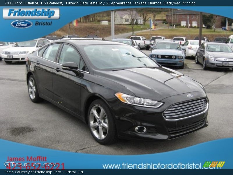 Tuxedo Black Metallic / SE Appearance Package Charcoal Black/Red Stitching 2013 Ford Fusion SE 1.6 EcoBoost