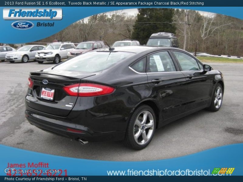 Tuxedo Black Metallic / SE Appearance Package Charcoal Black/Red Stitching 2013 Ford Fusion SE 1.6 EcoBoost