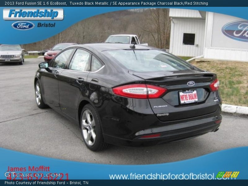 Tuxedo Black Metallic / SE Appearance Package Charcoal Black/Red Stitching 2013 Ford Fusion SE 1.6 EcoBoost
