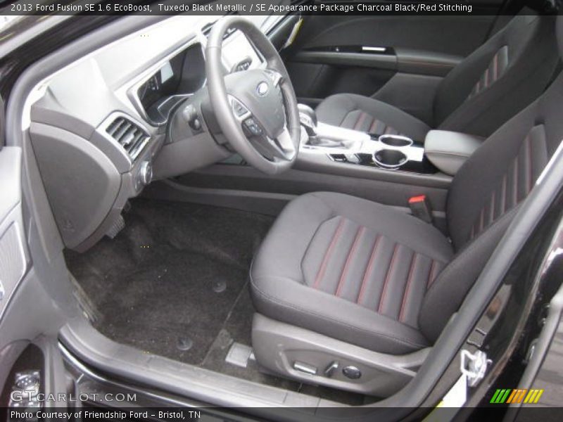  2013 Fusion SE 1.6 EcoBoost SE Appearance Package Charcoal Black/Red Stitching Interior