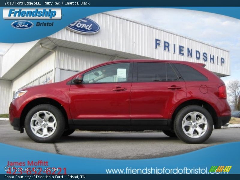Ruby Red / Charcoal Black 2013 Ford Edge SEL