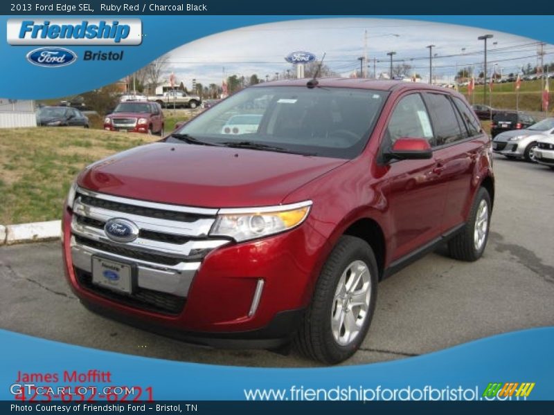 Ruby Red / Charcoal Black 2013 Ford Edge SEL