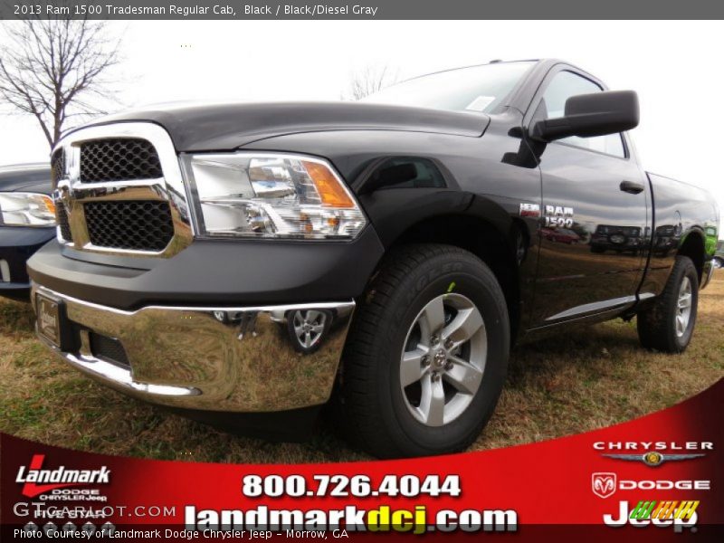 Black / Black/Diesel Gray 2013 Ram 1500 Tradesman Regular Cab