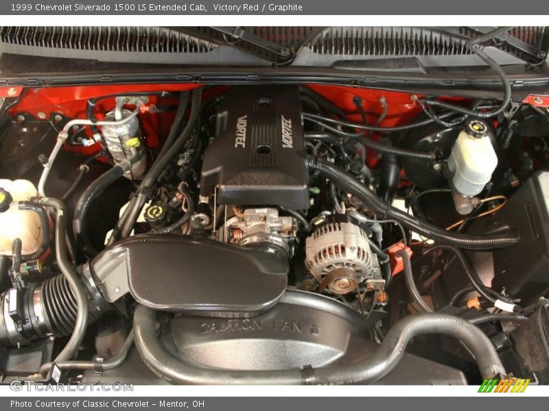 Victory Red / Graphite 1999 Chevrolet Silverado 1500 LS Extended Cab