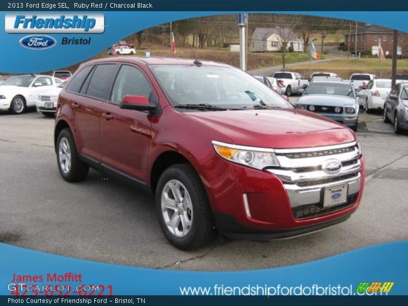 Ruby Red / Charcoal Black 2013 Ford Edge SEL
