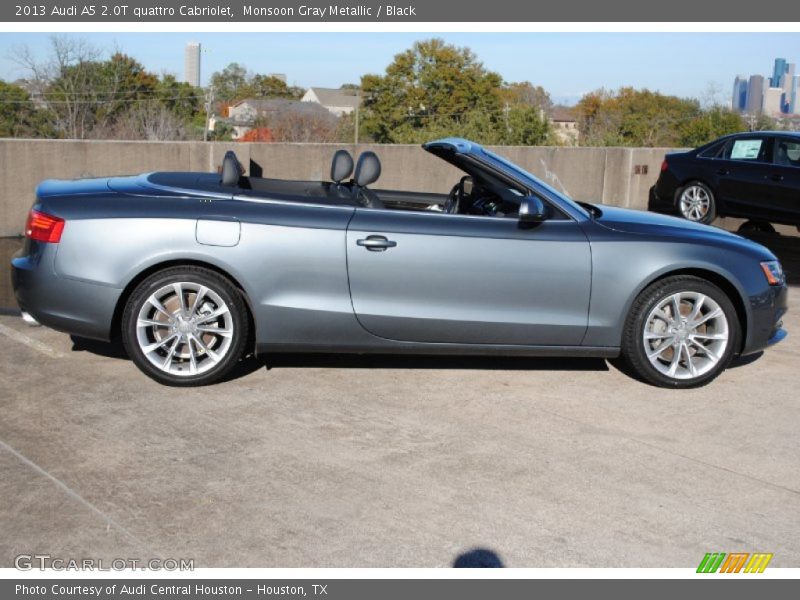 Monsoon Gray Metallic / Black 2013 Audi A5 2.0T quattro Cabriolet