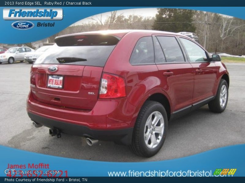 Ruby Red / Charcoal Black 2013 Ford Edge SEL