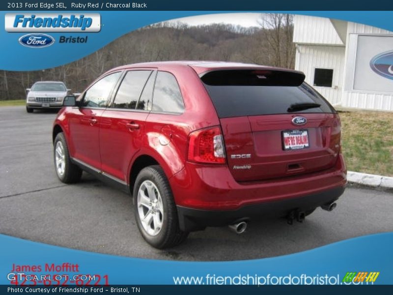 Ruby Red / Charcoal Black 2013 Ford Edge SEL