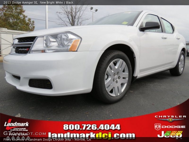 New Bright White / Black 2013 Dodge Avenger SE