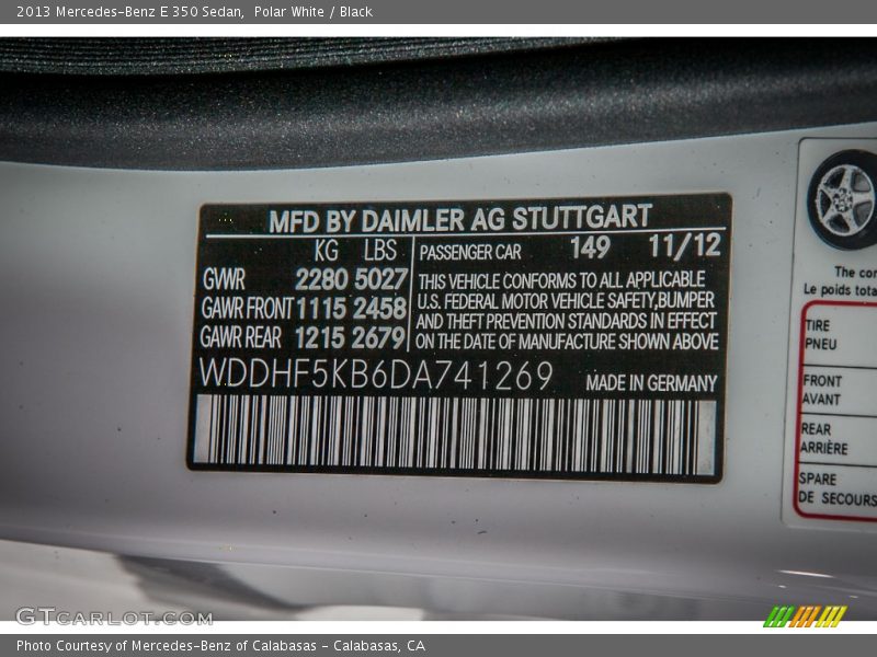 Polar White / Black 2013 Mercedes-Benz E 350 Sedan