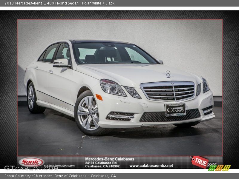 Polar White / Black 2013 Mercedes-Benz E 400 Hybrid Sedan