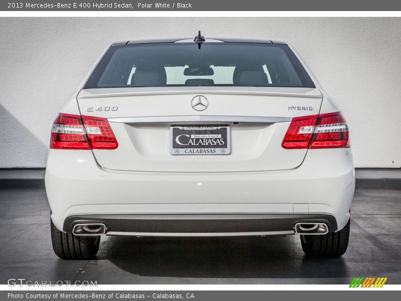 Polar White / Black 2013 Mercedes-Benz E 400 Hybrid Sedan