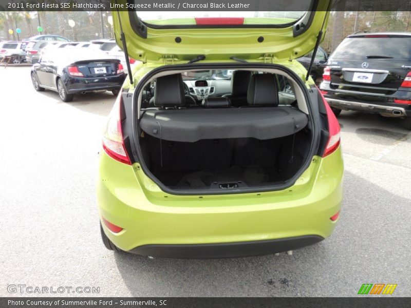Lime Squeeze Metallic / Charcoal Black Leather 2011 Ford Fiesta SES Hatchback