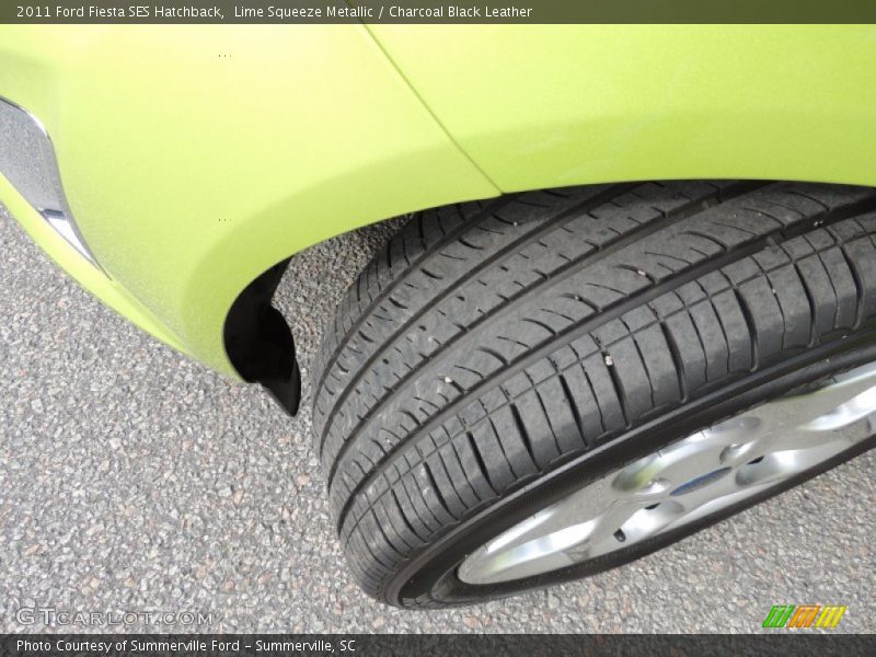 Lime Squeeze Metallic / Charcoal Black Leather 2011 Ford Fiesta SES Hatchback